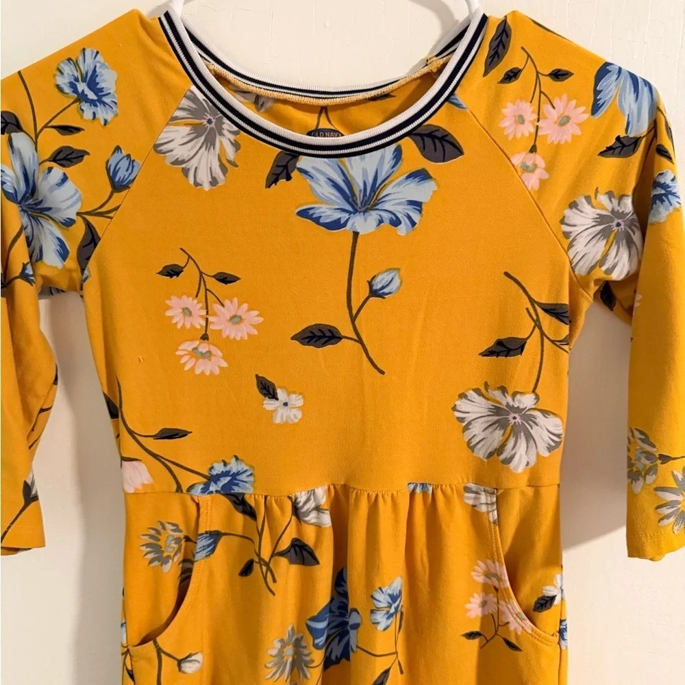 Old Navy Yellow Floral Kids Dress